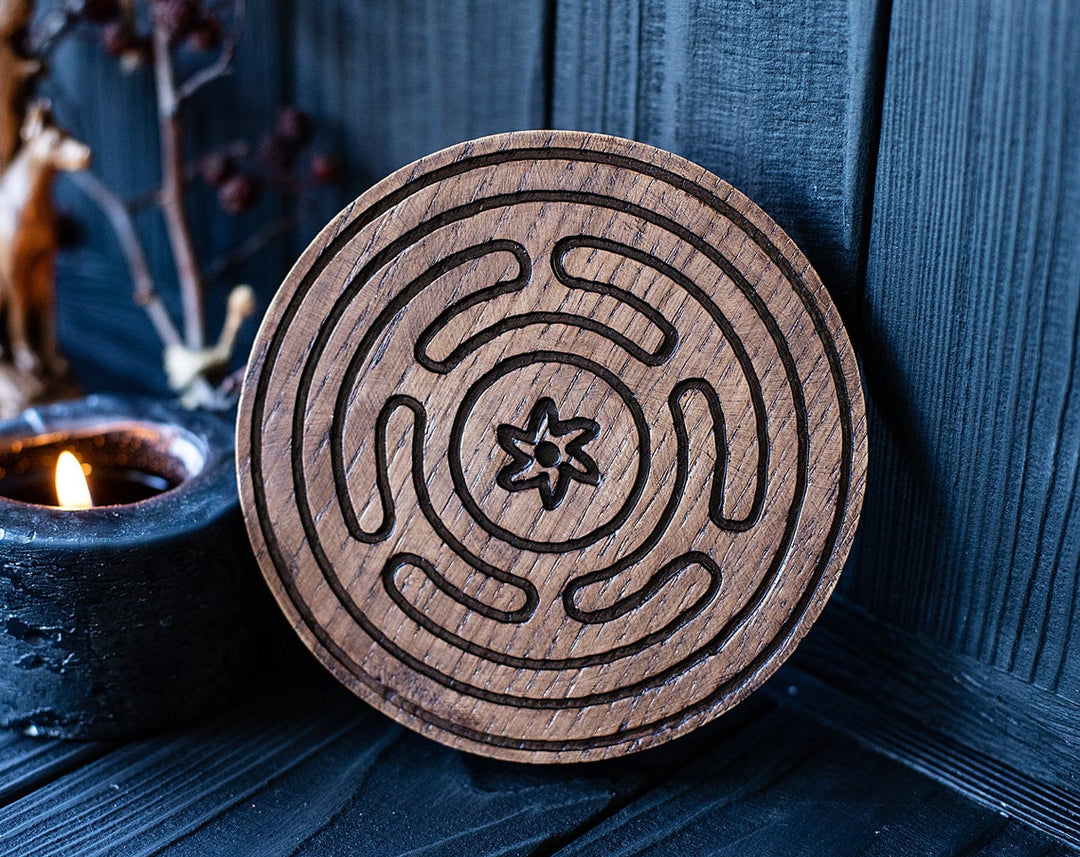 Druid Tree-Pentacle Tree-World Tree-Nature Based Altar Celtic Wood 2024 Carving