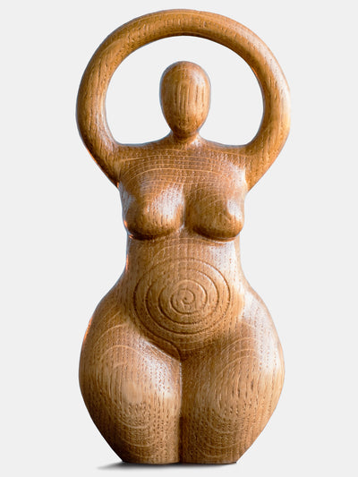 Spiral Goddess, Celtic Goddess, Wooden statue, for Pagan Altar kit