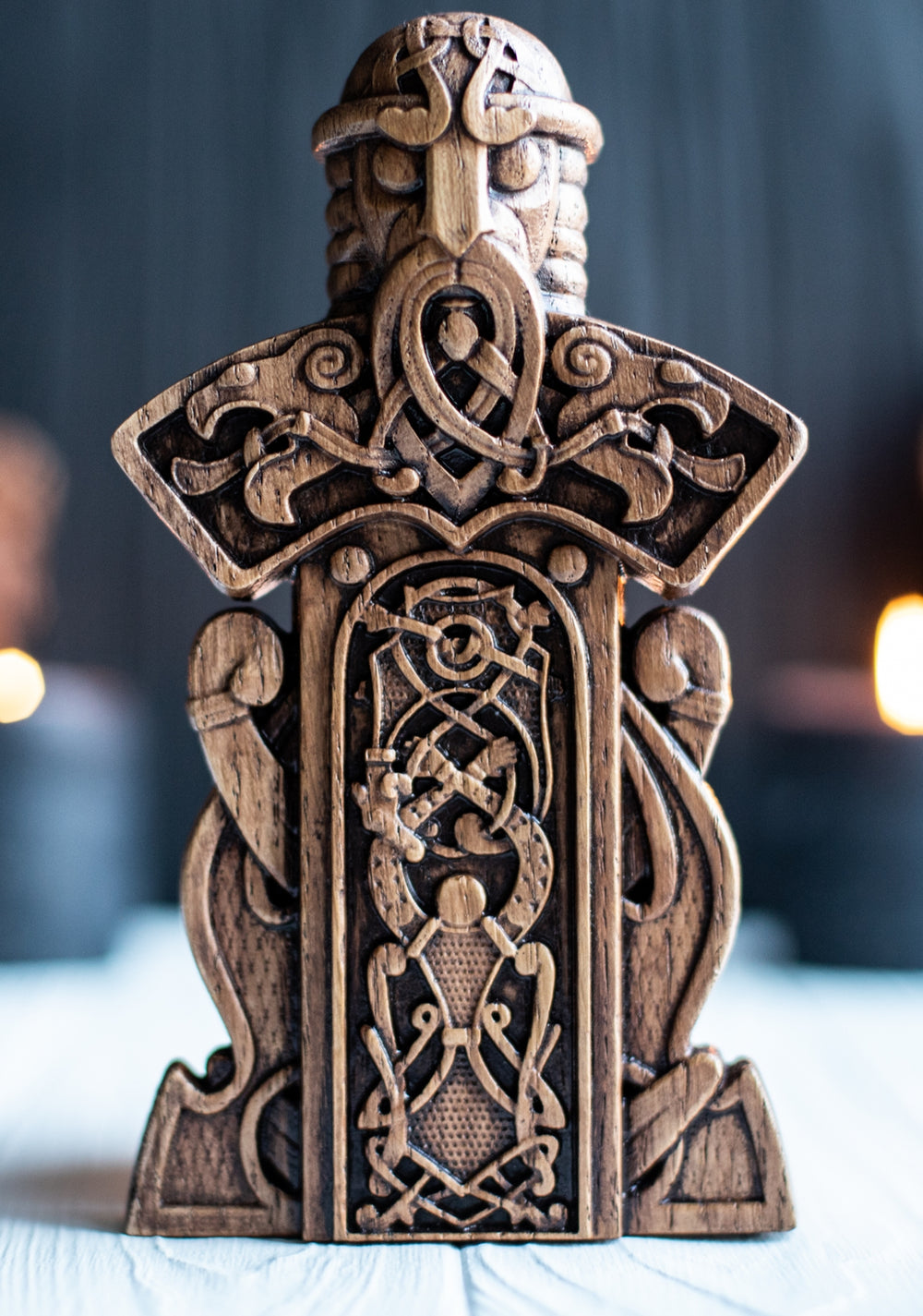 Tyr, Norse God, Wooden statue, for Pagan Altar kit