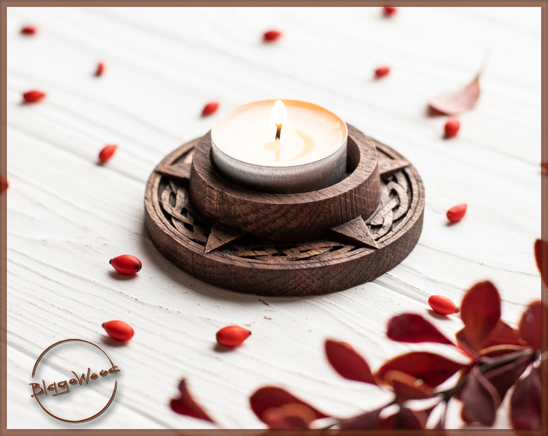 Celtic candle holder, candlestick
